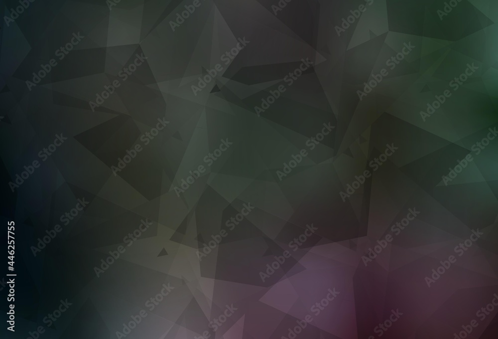 Dark Pink, Green vector template with chaotic poly shapes.