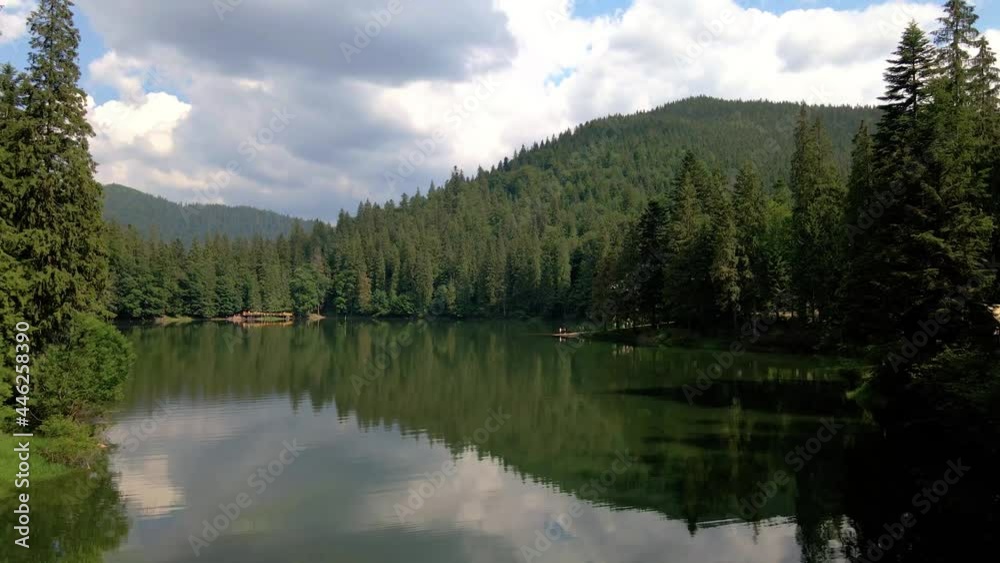 Lake Synevyr in the Carpathian Mountains