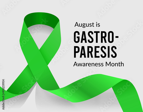 August is gastroparesis awareness month. Vector illustration photo