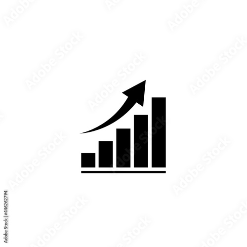 Growing graph icon isolate on white background. Free Download Growing graph icon isolate on white background. - GFXLoad