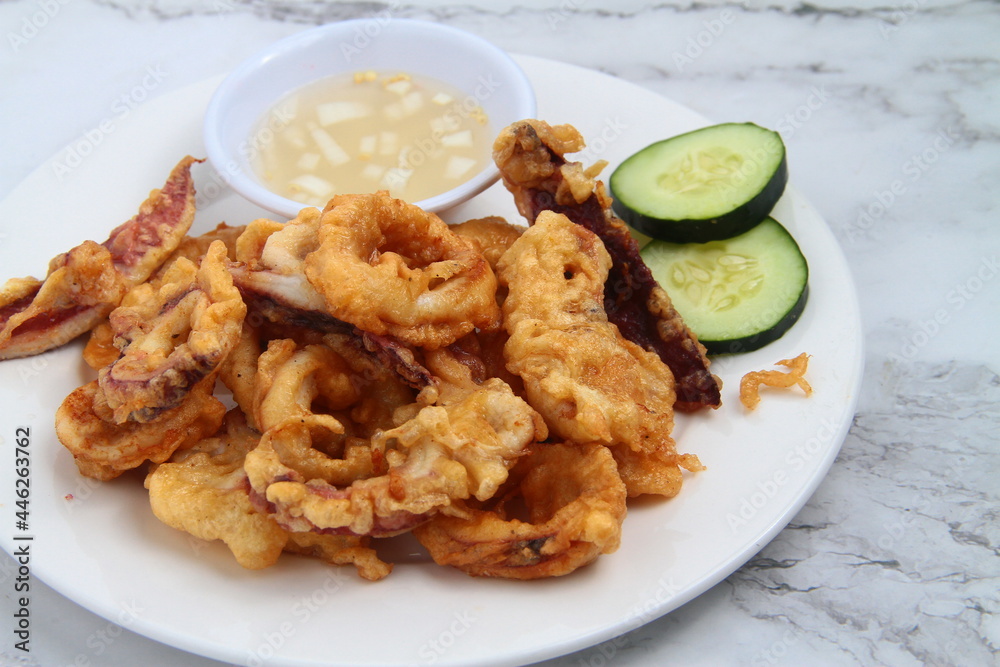Freshly cooked Filipino food called Calamares Freshly cooked Filipino food called Calamares