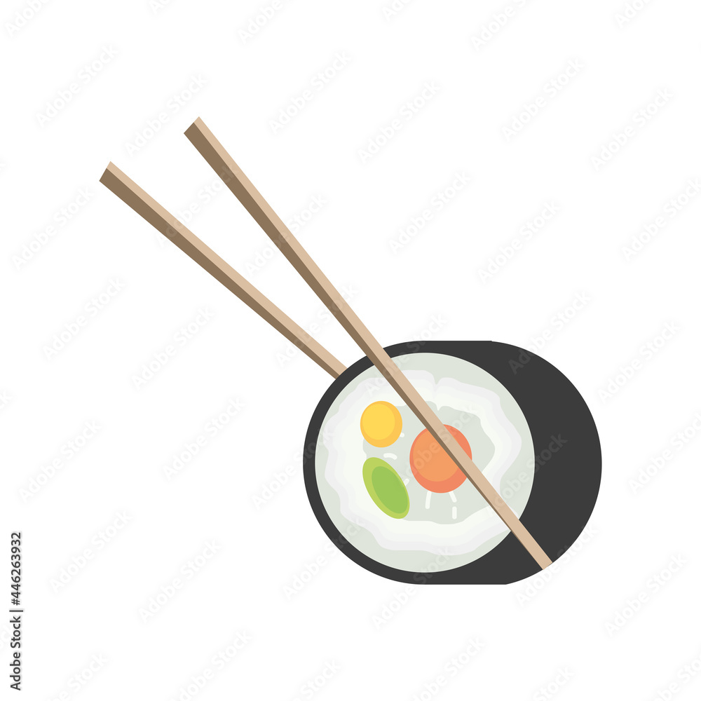 sushi in chopsticks sushi in chopsticks