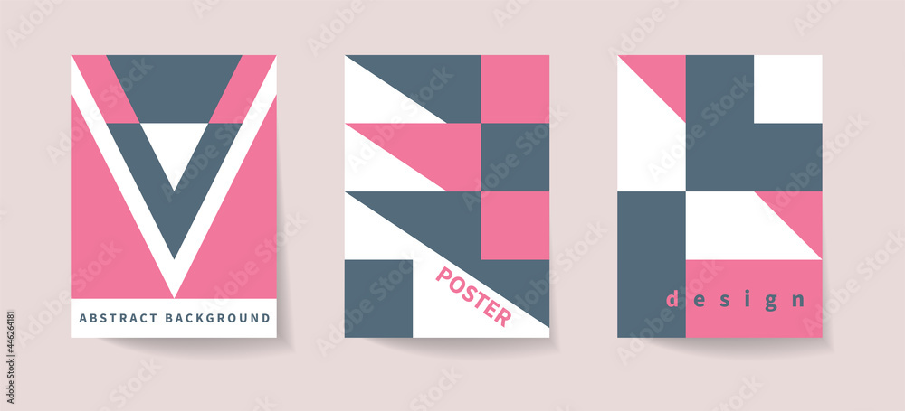 Set of posters, abstract geometric backgrounds Set of posters, abstract geometric backgrounds