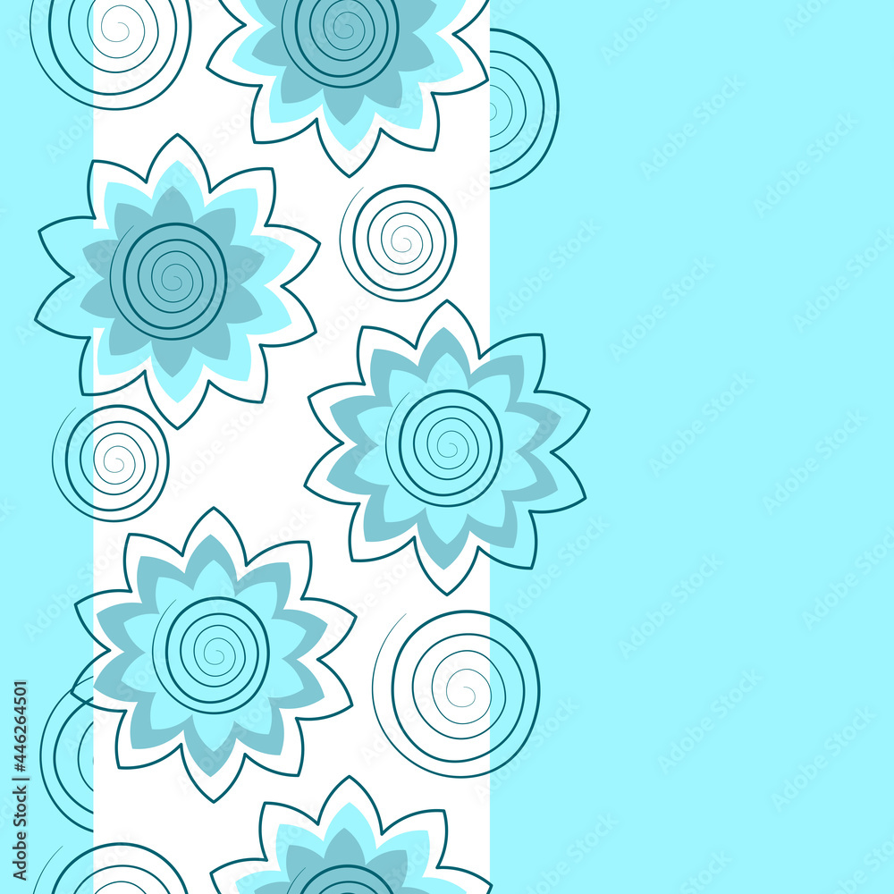 abstract striped pattern with flowers 