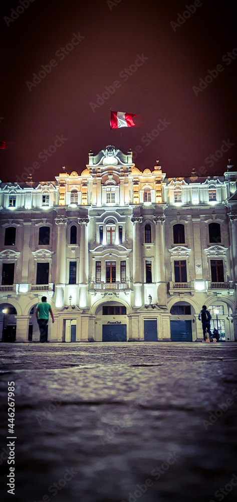 Naklejka premium view of the city hall