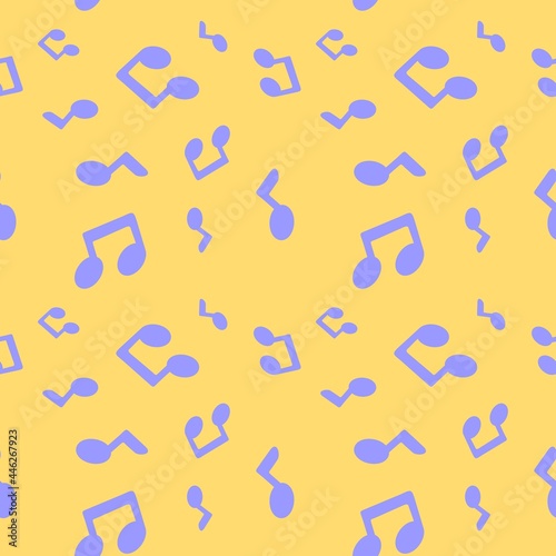 music note sign repeat seamless pattern doodle cartoon style wallpaper vector illustration 