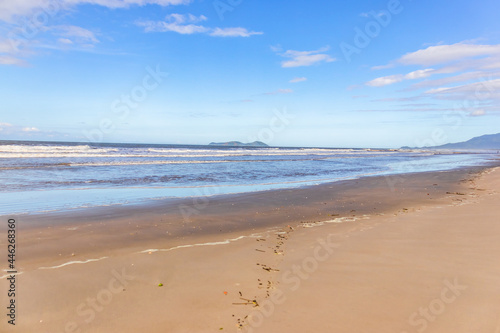 Beach in Ilha Comprida on the coast of the state of São Paulo. Brazil travel destination
