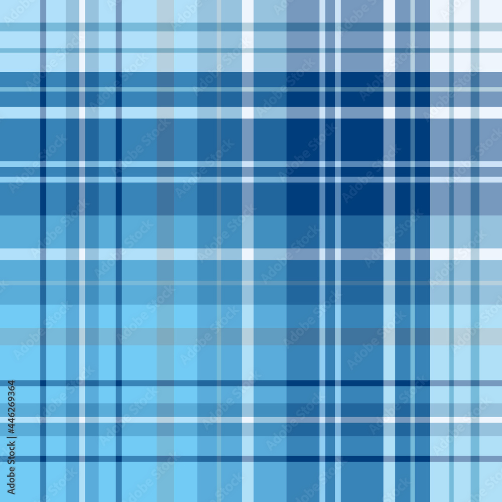 Fototapeta premium Seamless pattern in blue colors for plaid, fabric, textile, clothes, tablecloth and other things. Vector image.