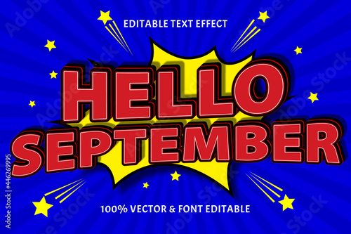 HELLO SEPTEMBER EDITABLE TEXT EFFECT