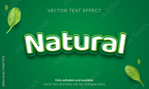 Organic natural text effect, editable green and nature text style