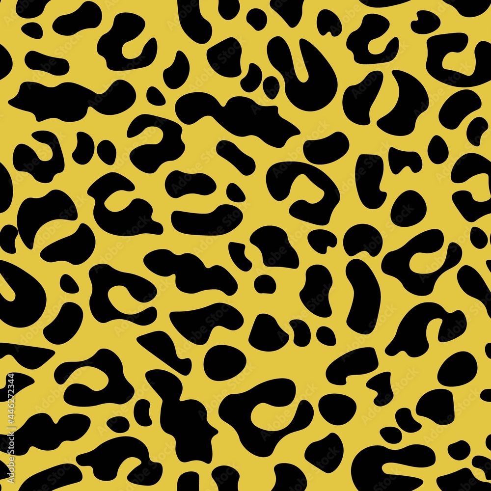 Camouflage leopard vector seamless pattern yellow background stylish print Camouflage leopard vector seamless pattern yellow background stylish print