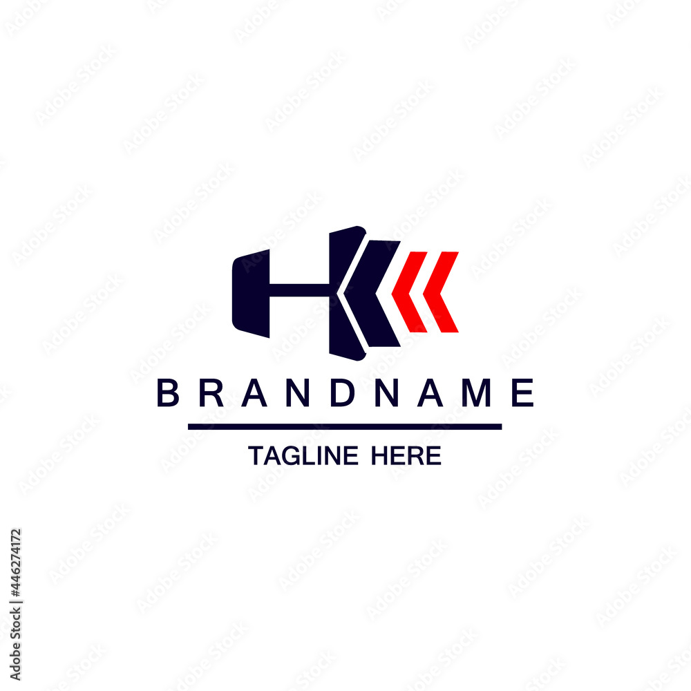 Obraz premium Letter H arrow logo icon design template elements