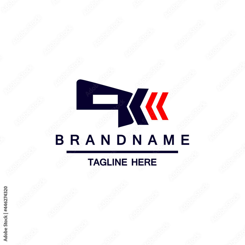 Letter q logo with negative space arrow logo for transportation, delivery company etc. Letter q logo with negative space arrow logo for transportation, delivery company etc.