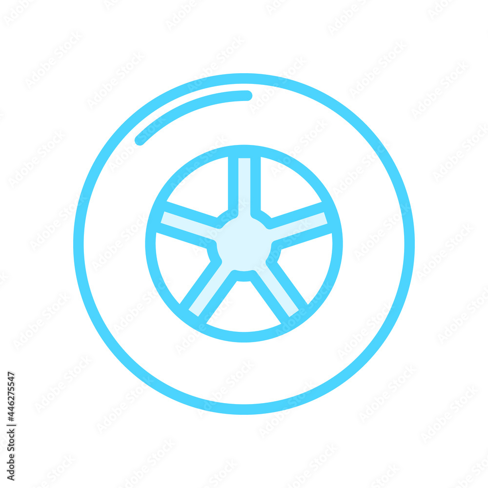 Illustration Vector Graphic of Wheel Steering icon Illustration Vector Graphic of Wheel Steering icon