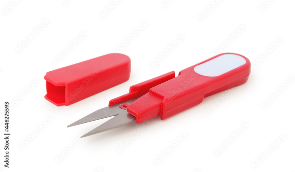 Scissors for fishing and needlework isolated on white background Scissors for fishing and needlework isolated on white background