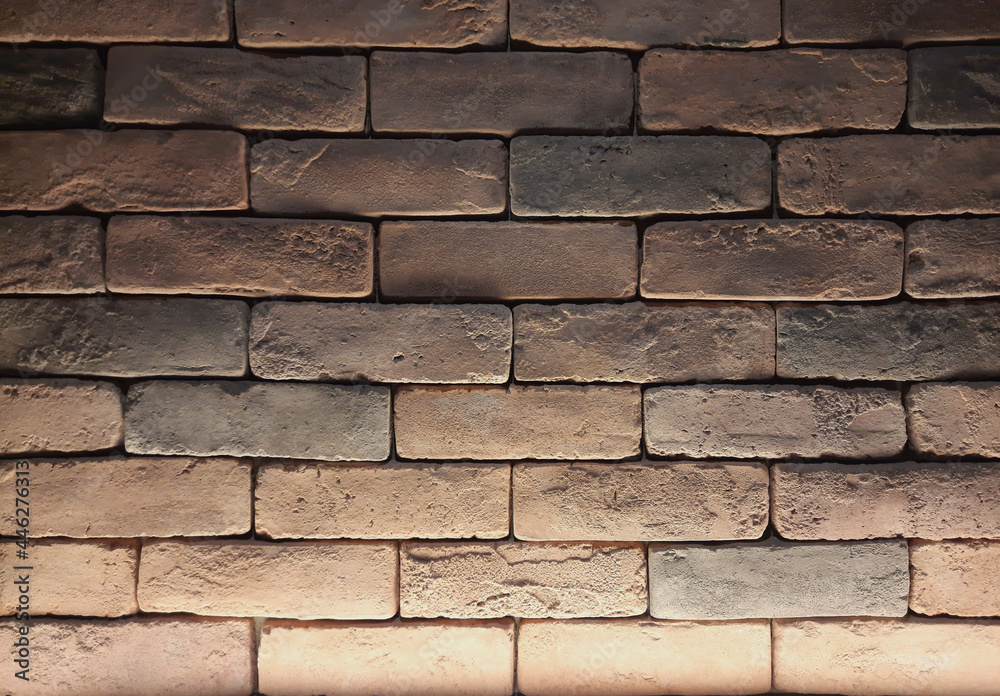 Obraz premium Background of old and rustic red brick wall