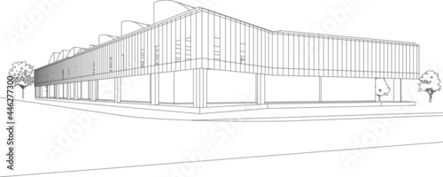 3D illustration of commercial project