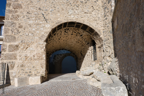 enlargement of arco san rocco in the mountain village of castel del monte abruzzo photo