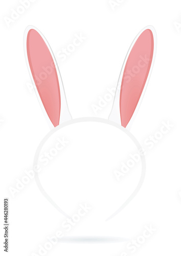 Rabbit ears head band. vector illustration