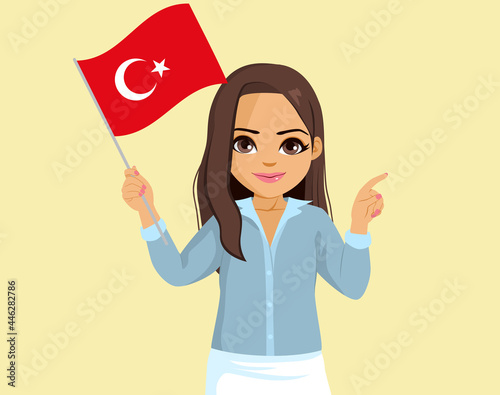 Young Turkish woman celebra...