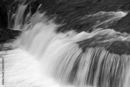 New York State Waterfall in Black and White