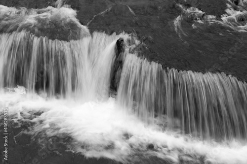 New York State Waterfall in Black and White