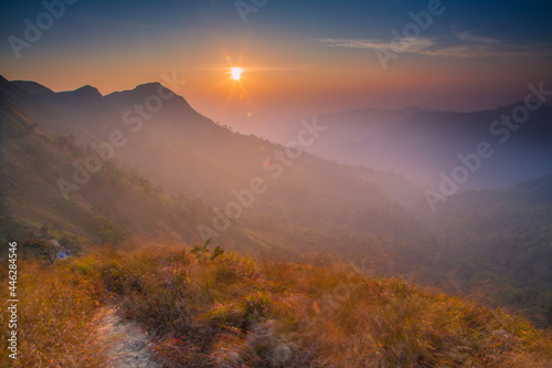 sunrise in the mountains © theerapunf