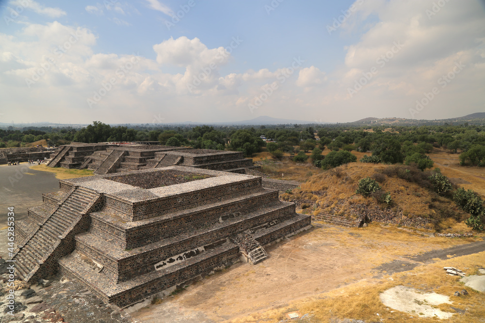Teotihuacan view from the Pyramid of the Moon, Mexico
