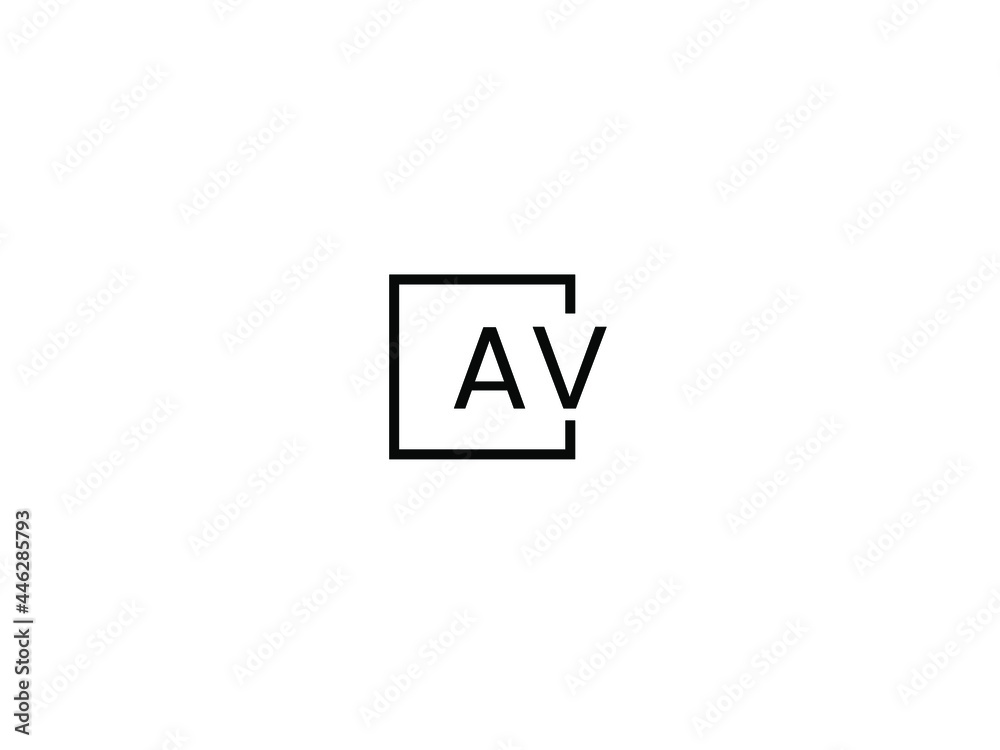Fototapeta premium AV Letter Initial Logo Design Vector Illustration