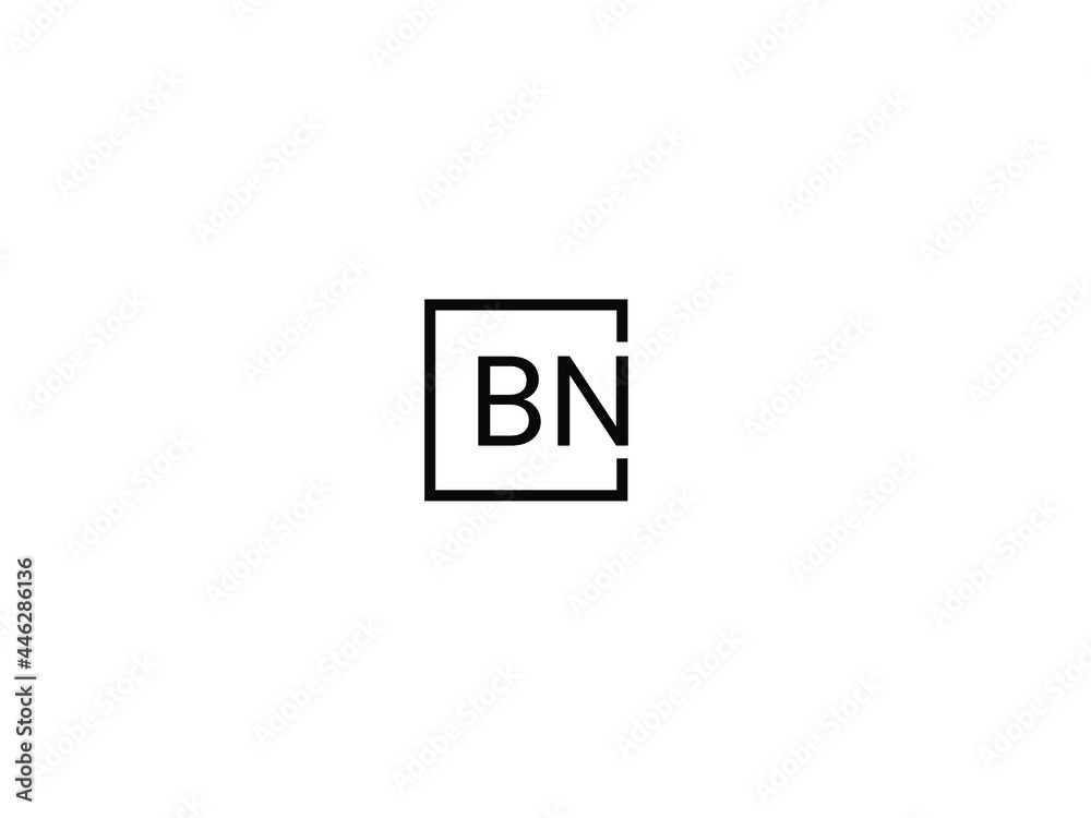 BN Letter Initial Logo Design Vector Illustration