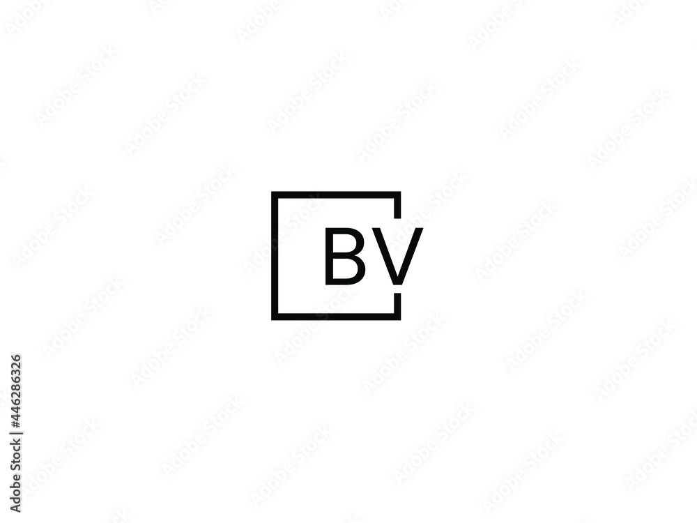 BV Letter Initial Logo Design Vector Illustration BV Letter Initial Logo Design Vector Illustration