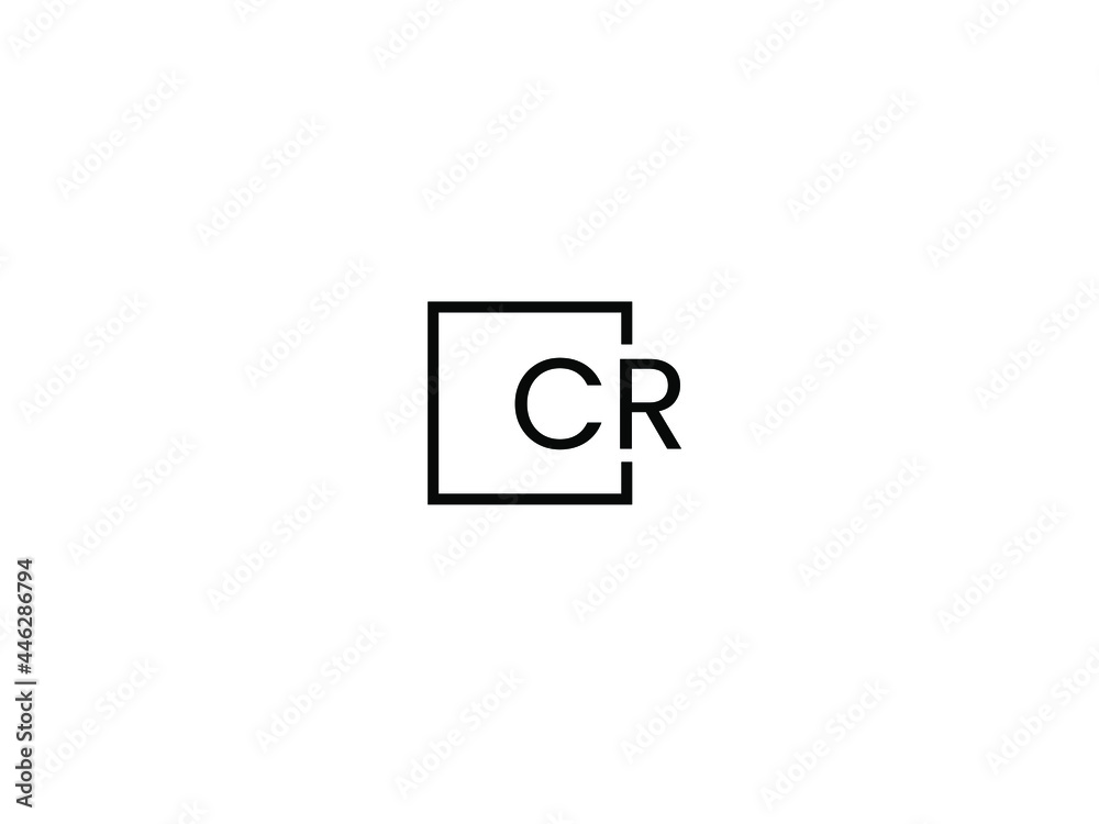 CR Letter Initial Logo Design Vector Illustration CR Letter Initial Logo Design Vector Illustration