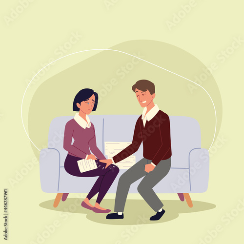 businessman sexually harassing female
