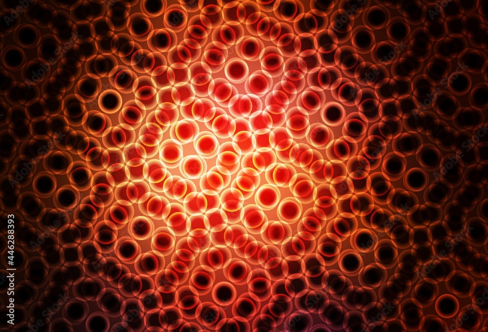 Dark Red vector pattern with spheres.