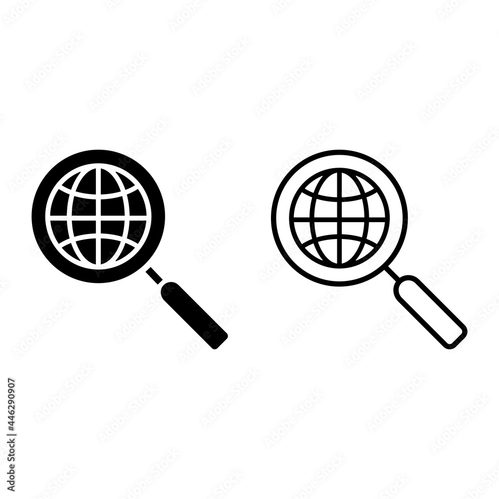 Search icon vector set. increase illustration sign collection. magnifier symbol or logo.