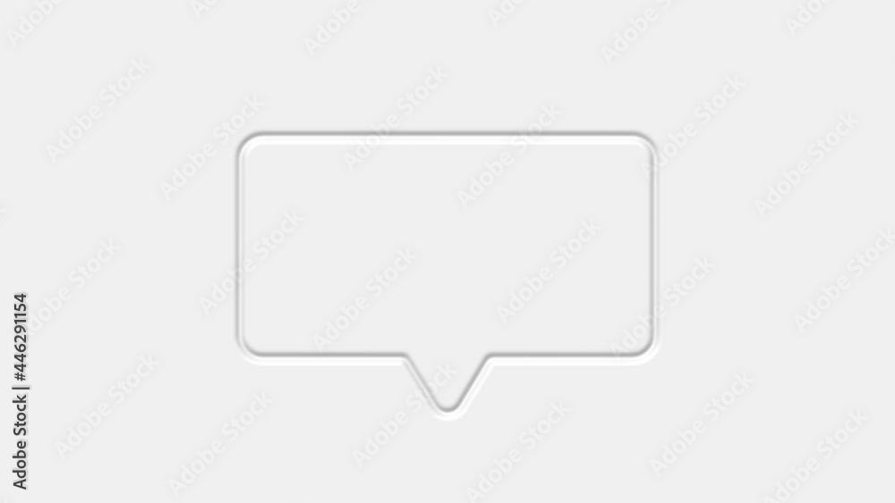 Chat, speech bubble 3d icon animation on white background. 4K Chat, speech bubble 3d icon animation on white background. 4K