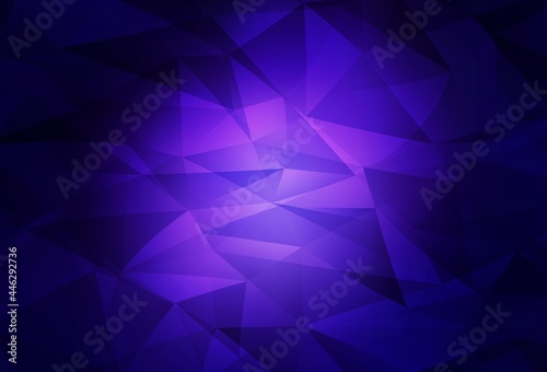 Dark Purple vector abstract mosaic background. © smaria2015