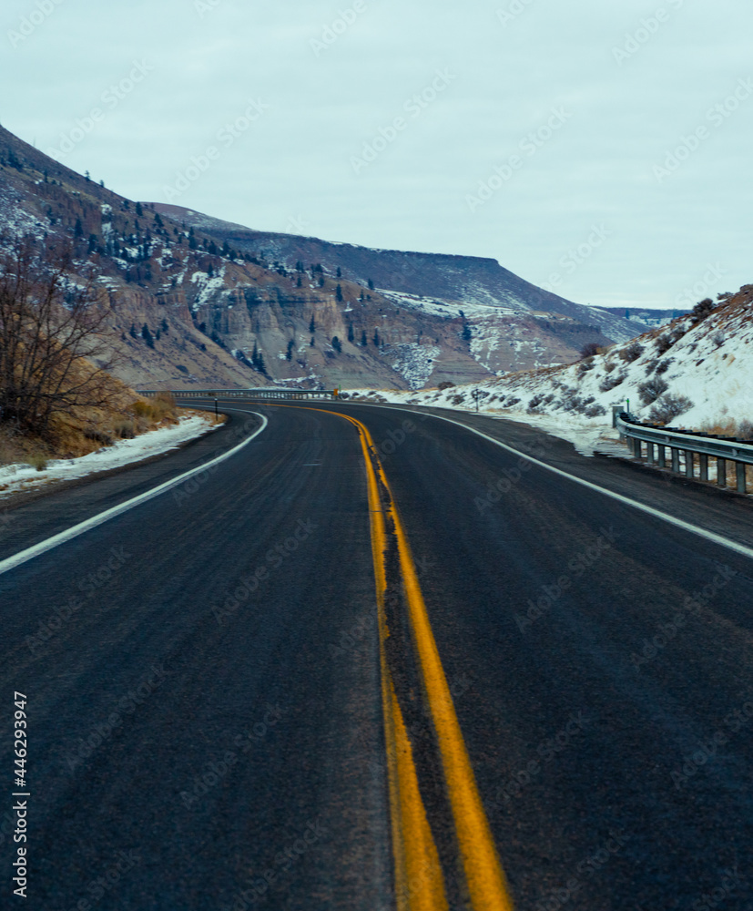 Straight Road in the Rocky Mountain