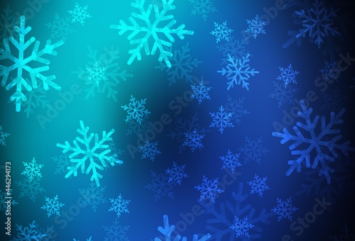 Dark Blue  Green vector backdrop in holiday style.