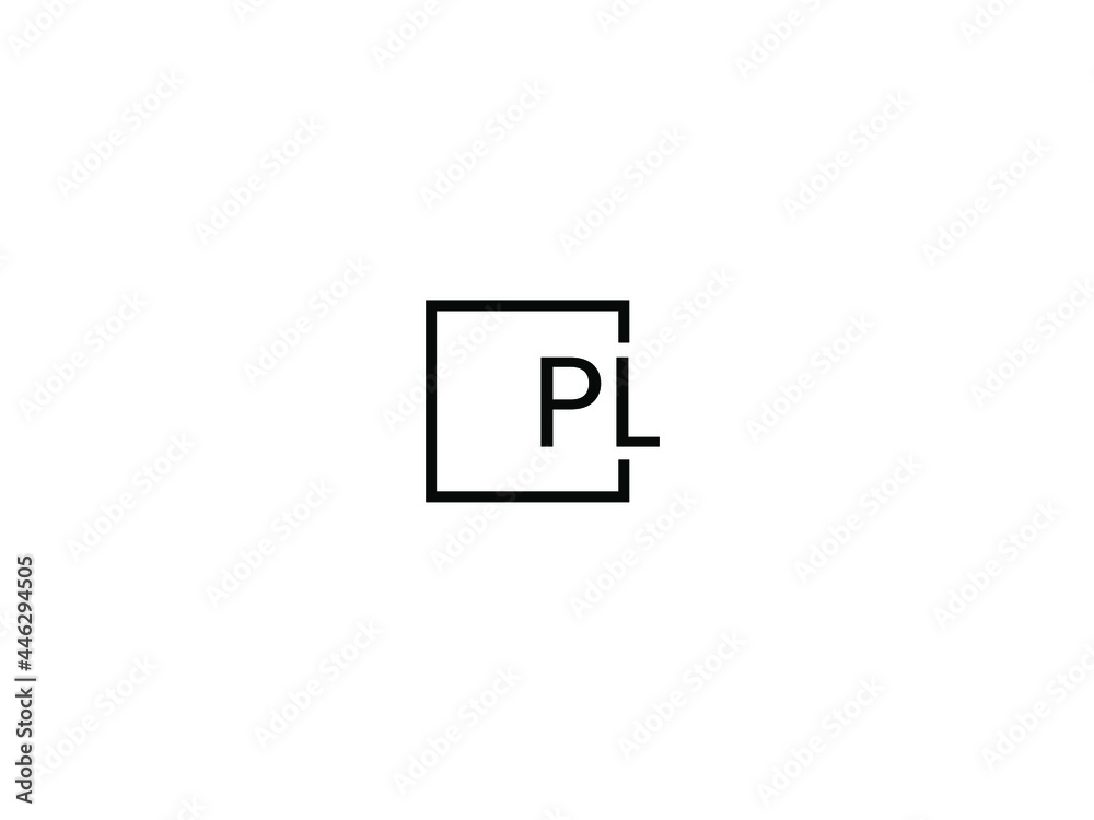 PL Letter Initial Logo Design Vector Illustration PL Letter Initial Logo Design Vector Illustration