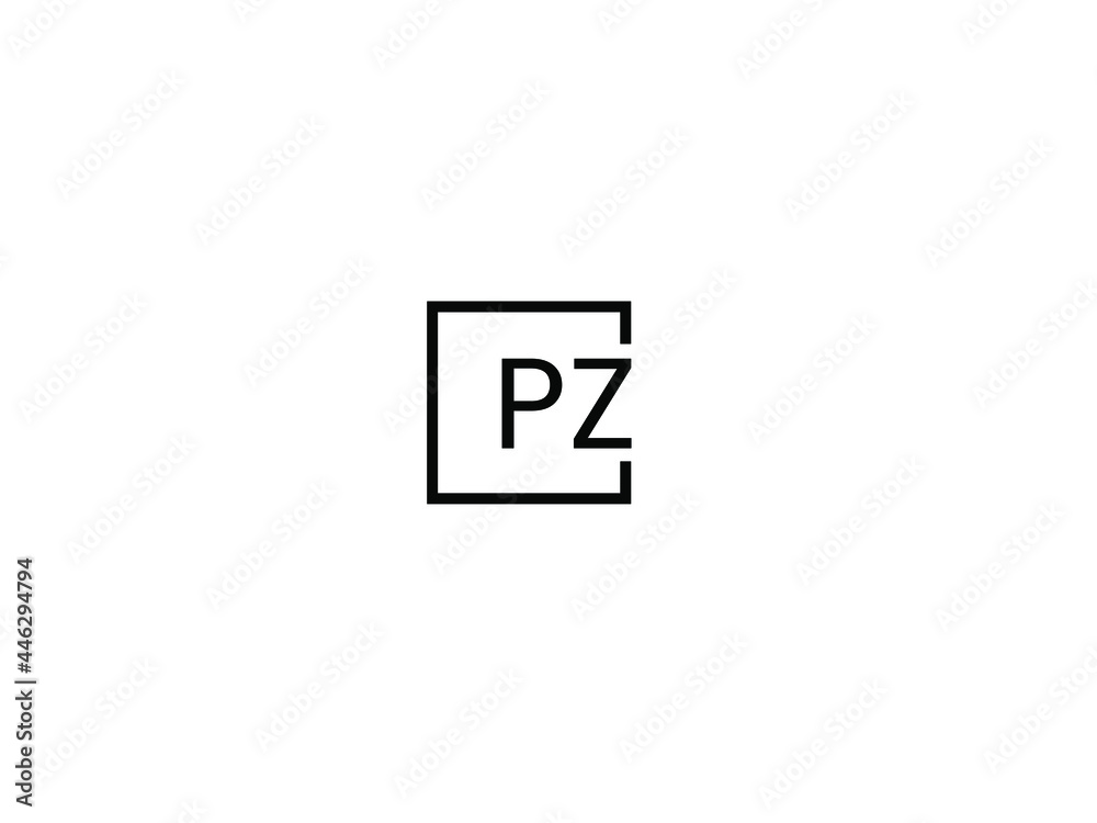 Obraz premium PZ Letter Initial Logo Design Vector Illustration