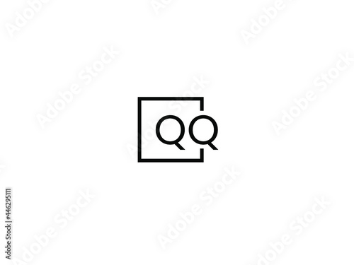 QQ Letter Initial Logo Design Vector Illustration 