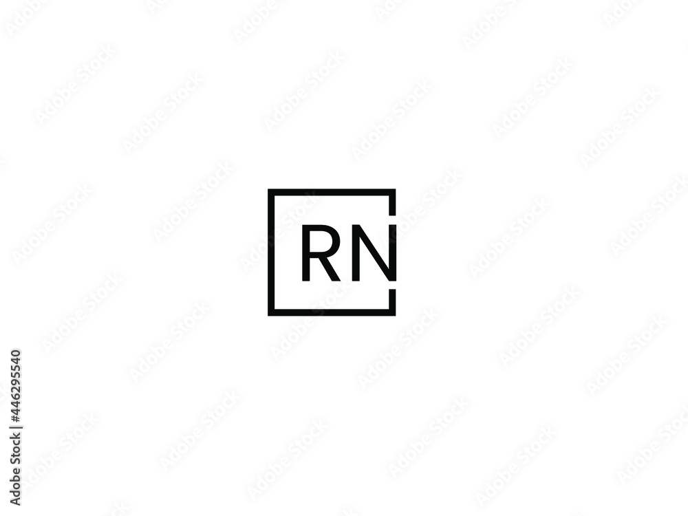 RN Letter Initial Logo Design Vector Illustration RN Letter Initial Logo Design Vector Illustration