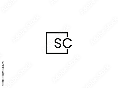 SC Letter Initial Logo Design Vector Illustration 