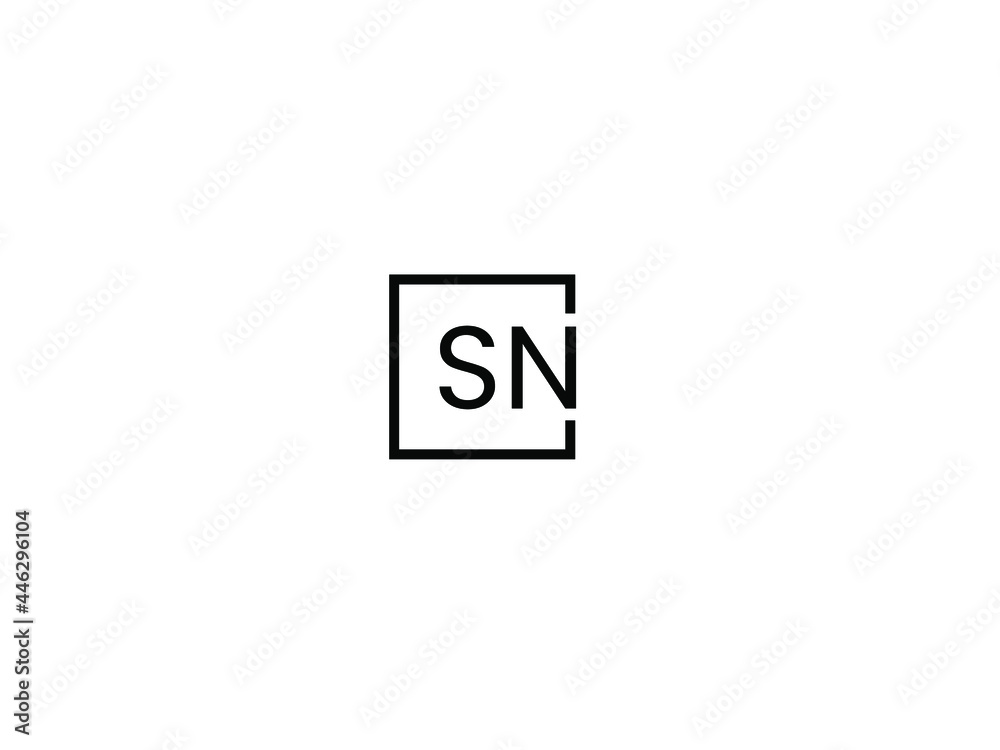 Obraz premium SN Letter Initial Logo Design Vector Illustration