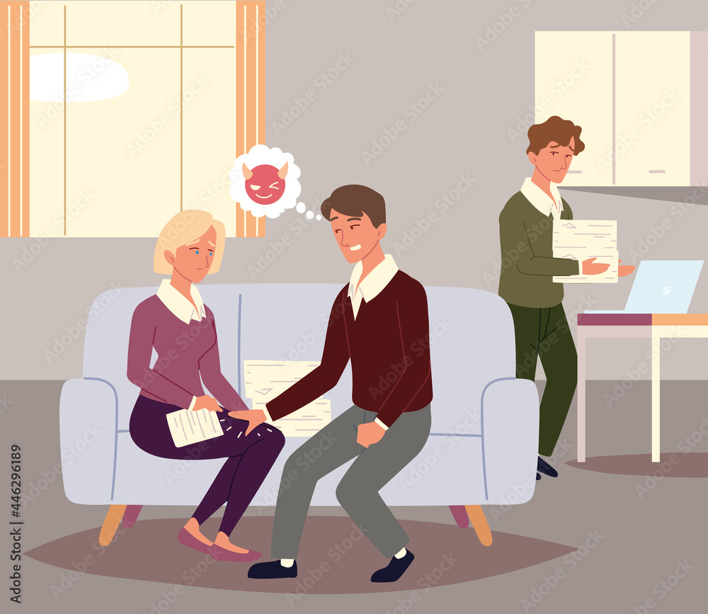 Fototapeta premium workplace harassment coworkers