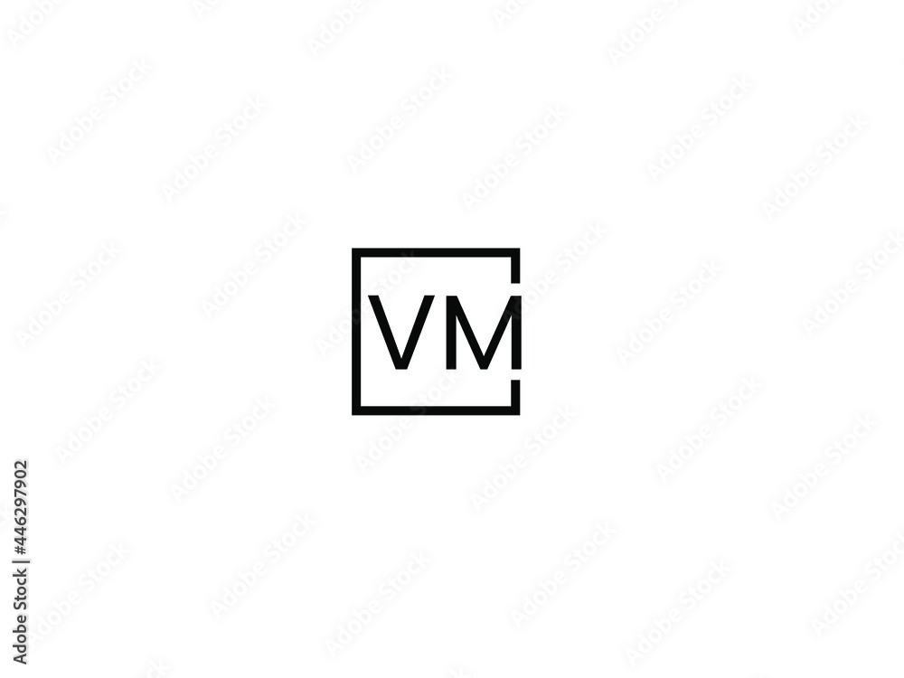 VM Letter Initial Logo Design Vector Illustration VM Letter Initial Logo Design Vector Illustration
