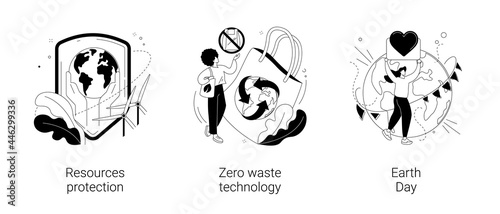 Environmental activism abstract concept vector illustrations.