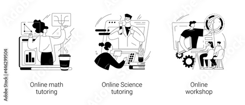 Personalised learning abstract concept vector illustrations.
