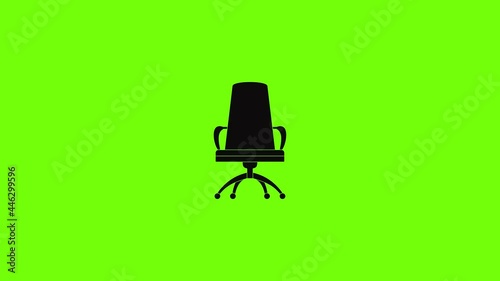 Director chair icon animation photo